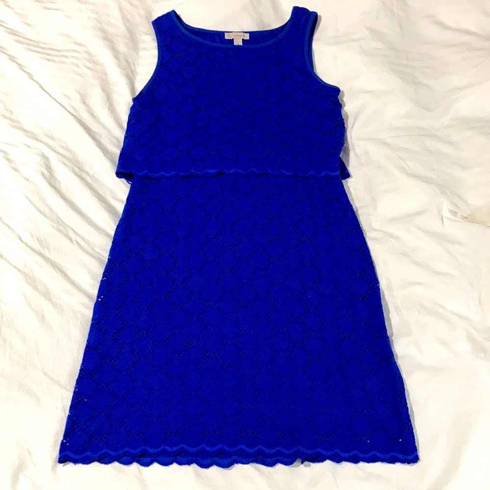 Royal blue knee length dress